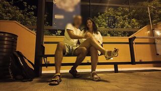 Stranger Tempted a mother I'd like to fuck at a Bus Stop. Outdoor sex