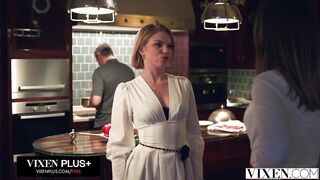 VIXEN Hawt Besties Turned Rivals Ashby Winter And Elena Vedem Compete For Sexy Chef's Shlong