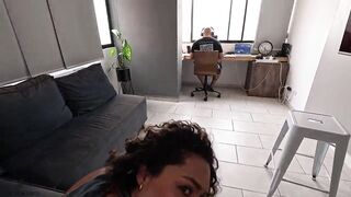 My step daddy's fresh girlfriend suck my schlong during the time that this chab's at work
