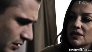 Teen stepson is shocked when his stepmom Sovereign Syre asks him to impregnate her.This chab gives in and the large titties mother i'd like to fuck sucks his wang and gets screwed