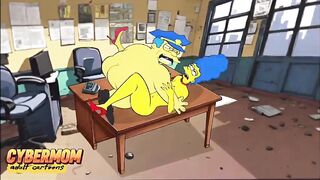 Top-10 Cheating Marge Simpson. Most excellent Toon Compilation. Porn Parody Animation