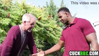 Old Stud Watching Sexy Wife Anal Fucked By Large Ebony Ramrod