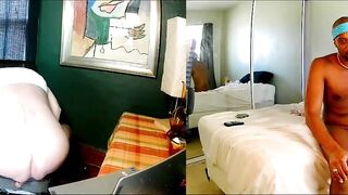 SIDE BY SIDE JERK! Web camera stroke and u can watch one as well as the other sides! A lot of butt and cum!