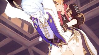Ayato x Thoma Romantic Anal Sex - Genshin Impact Comics Queer