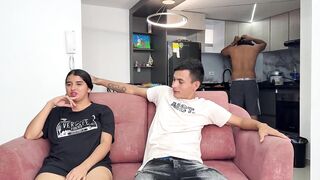Whilst my spouse's cuckold makes lunch Latin babe doxy gets banged by stranger until this chab cums in her twat