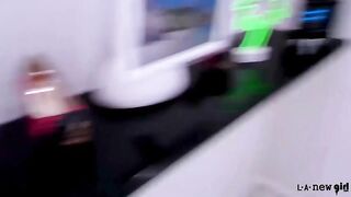 Charming teen model got tempted by the producer