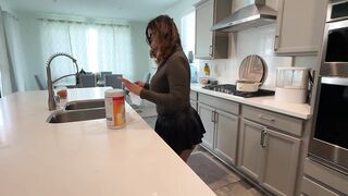 Upskirt Cleaning Turns Into Heated Stepmom Dream