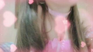 just your sexy student wearing a hot bunny cosplay making oral-sex, groaning and having a lot of pleasure