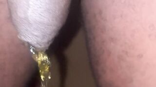 Hunk Solo Pee Desperately Hands Free POV - Void urine Relief
