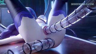 S&M Chick Drilled Hard by Sex Machine (Animation)