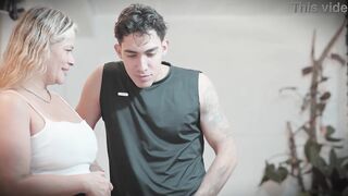 Excited large booty stepmom and large knob stepson bang secretly when there's no one at home!