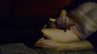 hard, intensive and very excited hard groaning climax after lengthy self-play and stroking