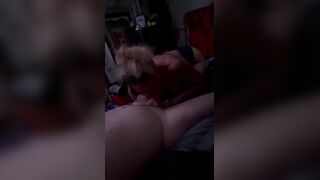 Hot streetwalker with a large booty gets avid when the fucking-rubber slides off in her twat during the time that this babe's being drilled