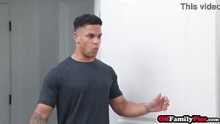 Hot teen drank large rod and enjoyed hardcore twat banging with stepbro