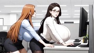 Laughable Massive Tits Office, Ai Animation
