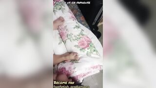 Secretly Jacking off to Stepmom's Foot