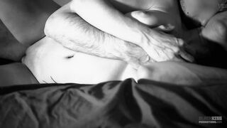 Spooning hugs and shivering climax between lovers