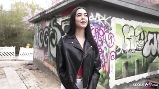 GERMAN SCOUT - Slender and Petite Melons Latin chick Beauty Kubera Fortuna at 1st Casting Bang