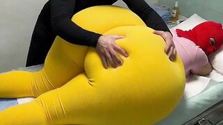 Large Butt Mother in Law Entreats for a Massage and Gets So Soaked
