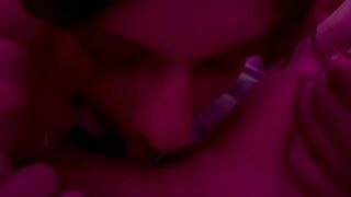 Amateur Pair Shares Close Excitement with Red Lighting