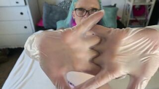 Girlfriend's Gloved Body Sniffing