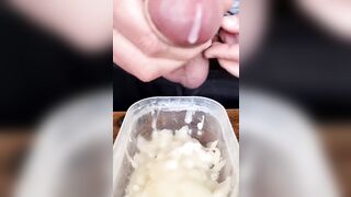 Britney Drinks Ten Loads of Spunk From a Glass