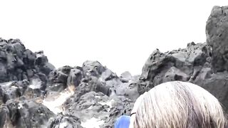 A mother i'd like to fuck teased a stranger and got a weenie in her butt right on the beach.