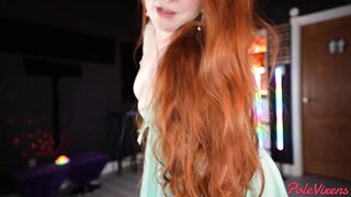 POLE VIXENS - Thick Redhead PAWG Yaya Teases That Red Shaggy Cunt In advance of Bouncing On Pierce's Unbending Schlong To Perfection