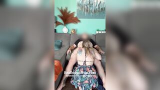 Preggo hotwife comes over for a quickie creampie to take home to hubby