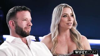 U not ever get to ask me twice to come back and up the ante. Tiffani had a blast her 1st time on Wifey, and now shes back for seconds. This day her spouse gets to see his golden-haired wife get double the stuffing.