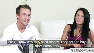 Amateur pair banging on casting on bed