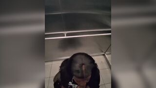 Shy Cutie Gets Convinced in Elevator to Gulp a Stranger's Cum
