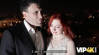VIP4K. A Nasty Redheaded bride filmed a Homemade Porn clip with her Spouse right after the Wedding