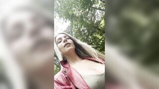 I get banged by my ex, Polly Gardel porn actress, in show mode in the forest