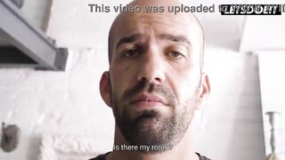 Package Delivery Drives Breasty Darksome Haired mother I'd like to fuck to Solo Sex-toy Play in Nylons