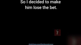 My spouse wager his 28-year-old apprentice that this chab couldn't bang me... I made him lose the wager.