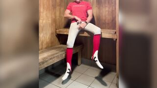 Alpha Rod joy in the sauna with JockDad87 part 8