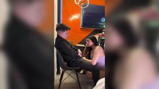 The fresh secretary is drilled by her boss for a raise and ends up with cum coming without her throat