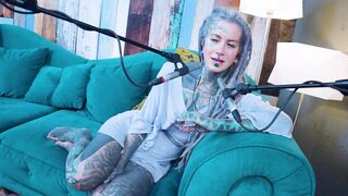I talk about P - Excitement - ASMR podcast SFW talking rock slim hotty dreadlocks tattoo model inked angel