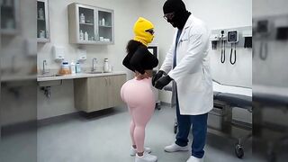 Tiny Large Booty Angel Twerking in Constricted Pink Leggings and Strap