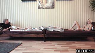 Granddad has fascinating sex with his youthful nineteen years old girlfriend