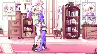 MAX THE ELF : ( ANIMATION ) - FUTANARI - SEE A THREE-SOME WITH CUTE BUT CUTIES IN MY ROOM