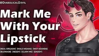 Mark Me With Your Lipstick and Hear Me Groan for U Whilst U Suck This Large Hard Dick -- Erotic Audio for Honeys