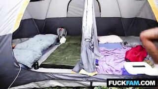 Sneaky Blowjobs Underneath The TENT