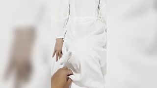 A Charming Lady in Traditional Vietnamese Attire in a Foreign Land - Ao Dai Student