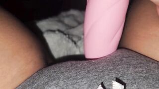 Cutie, playing with her vagina, with a hammer large vibes.