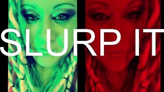 Jerk off and Slurp with Female-dominator Lana CEI Looper for Dumb Dumb Heads