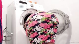 Large Butt Stepmom bangs her porn junkie Stepson In The Laundry Room