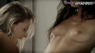 Golden-haired Eats Brunette hair's Butt From Behind, Fingers Her Taut Snatch... Lesbo Rimjob With Unfathomable Tongue Screwing