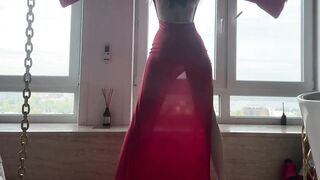 home relaxing - yoga - flawless transparent costume